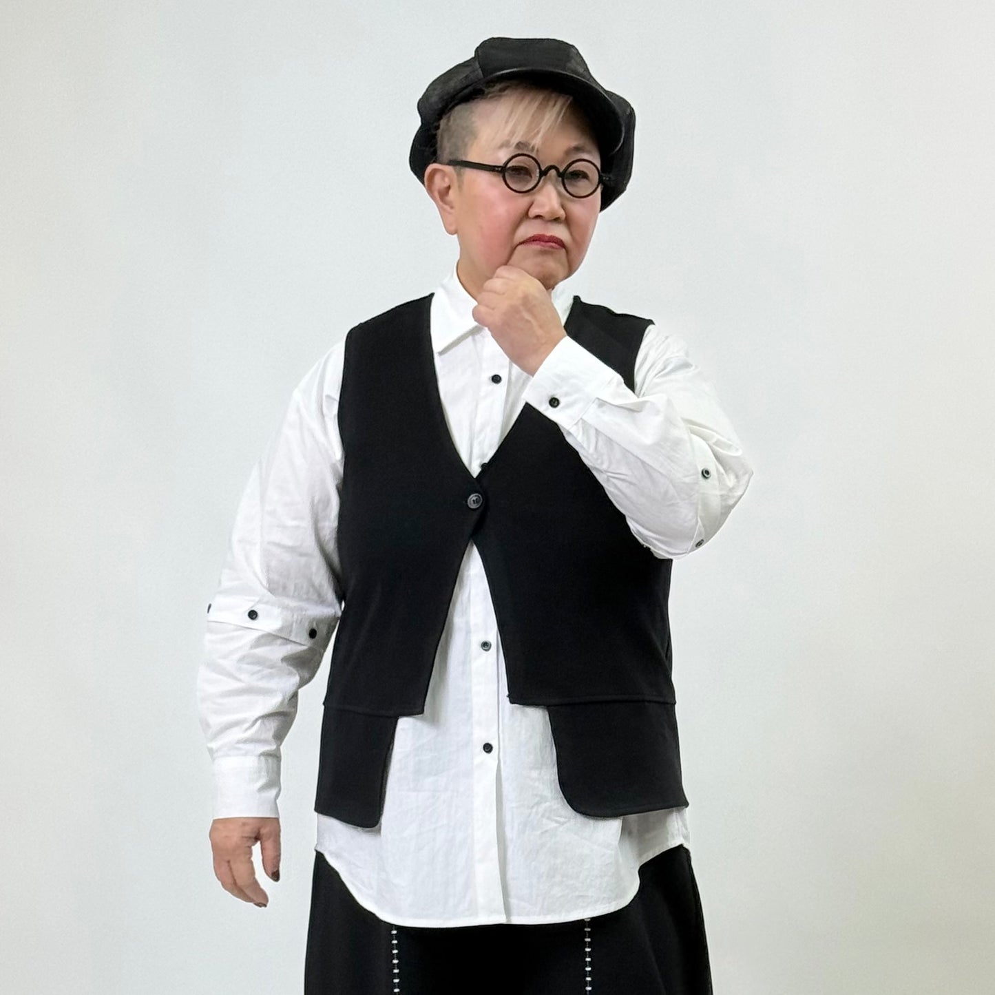 デザインベスト＋長袖シャツ 2点セット BPW-25549 [Bell Pony]