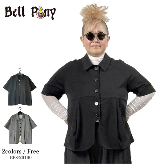シャツジャケット 五分袖 BPS-26190 [Bell Pony]