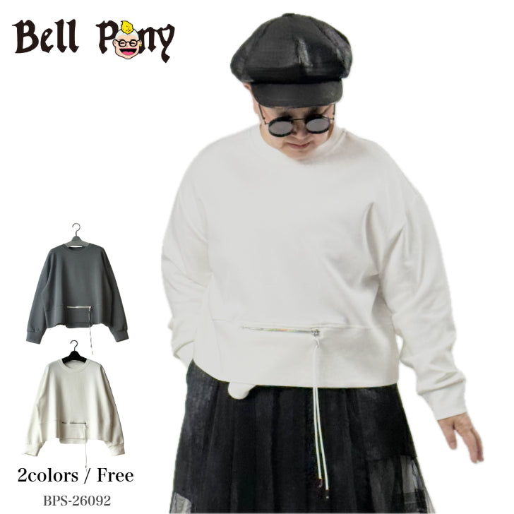 ジップ切り替えデザイン プルオーバー BPS-26092  [Bell Pony]