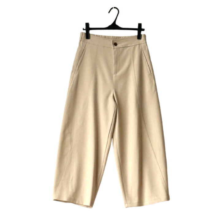 同色切り替え カーブデザイン ワイドパンツ BPA-25200 [Bell Pony]