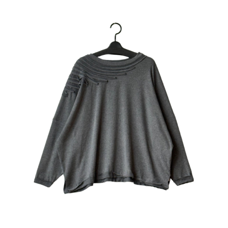 テープデザイン カットソー ロングTシャツ BPW-25595 [Bell Pony]