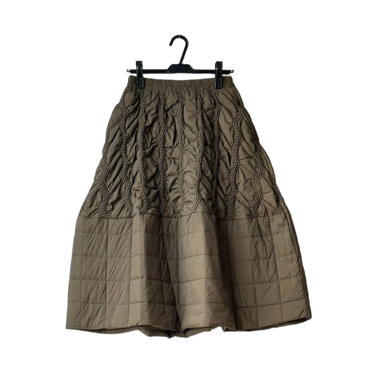 ケーブル風ステッチ キルティングロングスカート BPW-25670 [Bell Pony]