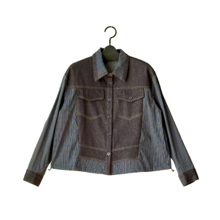 Gジャン風 切り替え デニムシャツ BPS-26027 [Bell Pony]