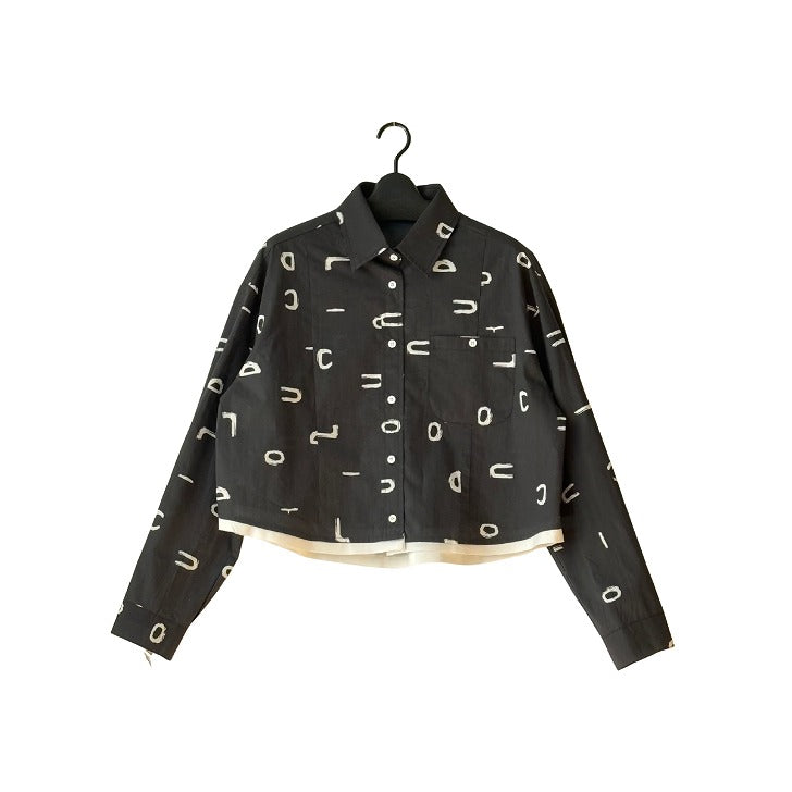 レイヤード風 プリントシャツ BPS-26037 [Bell Pony]