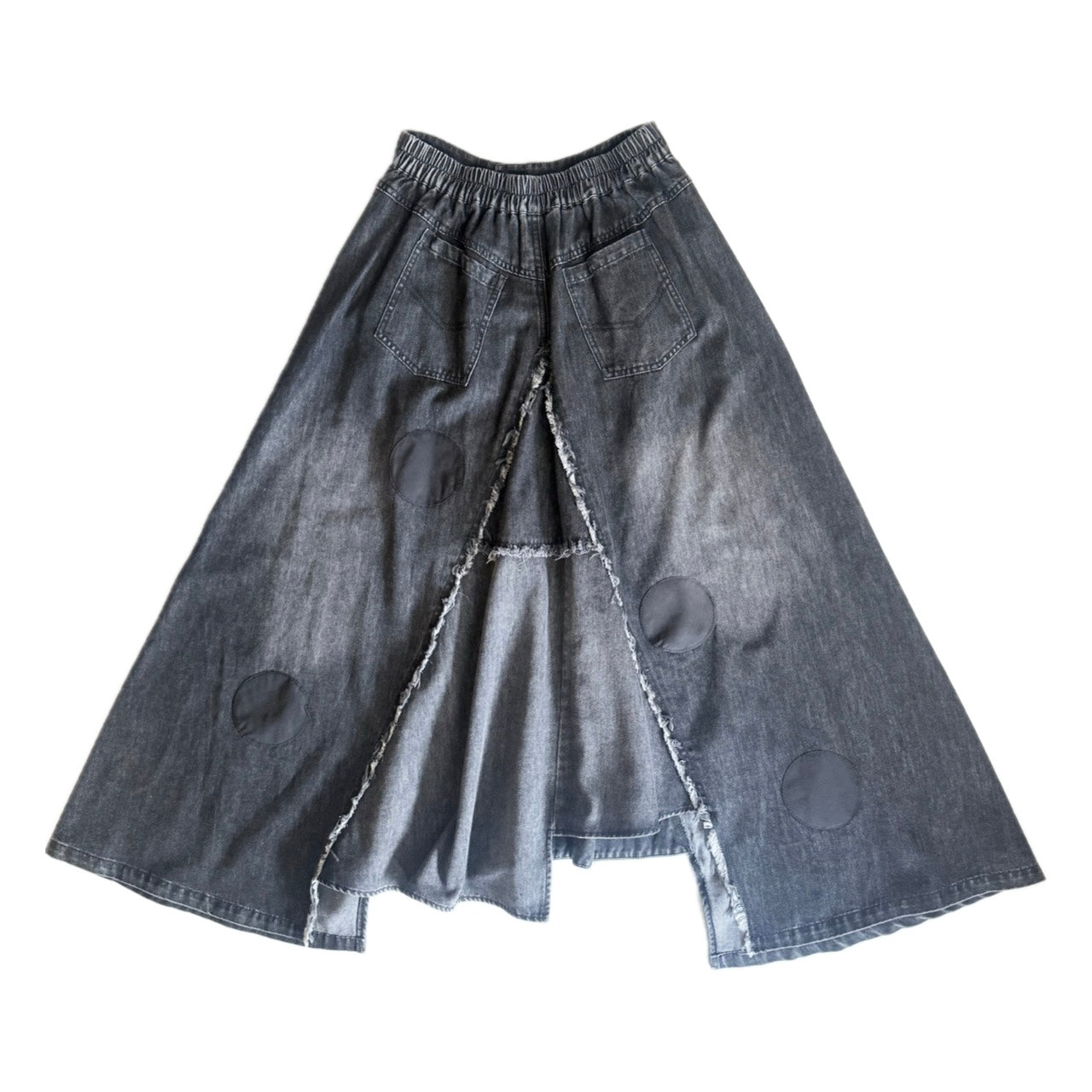 アシンメトリー デニムスカート ロング丈 BPA-25063 [Bell Pony]