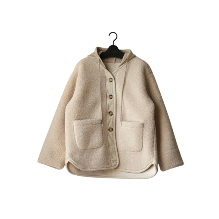 フード付き 異素材切替 ボアジャケット BPW-25587 [Bell Pony]