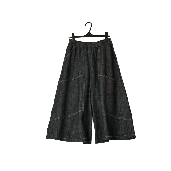 飾りステッチ デニムワイドパンツ BPA-25065 [Bell Pony]