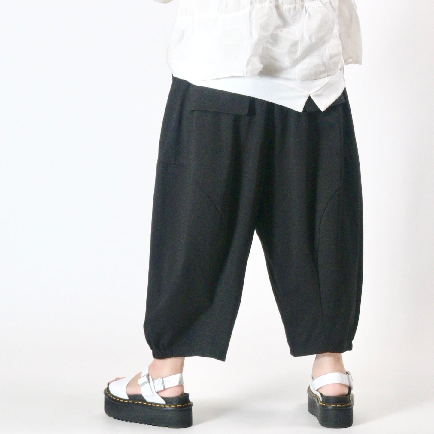 リラックスシルエット 切替えデザインワイドパンツ BP-250502SC  [Bell Pony]