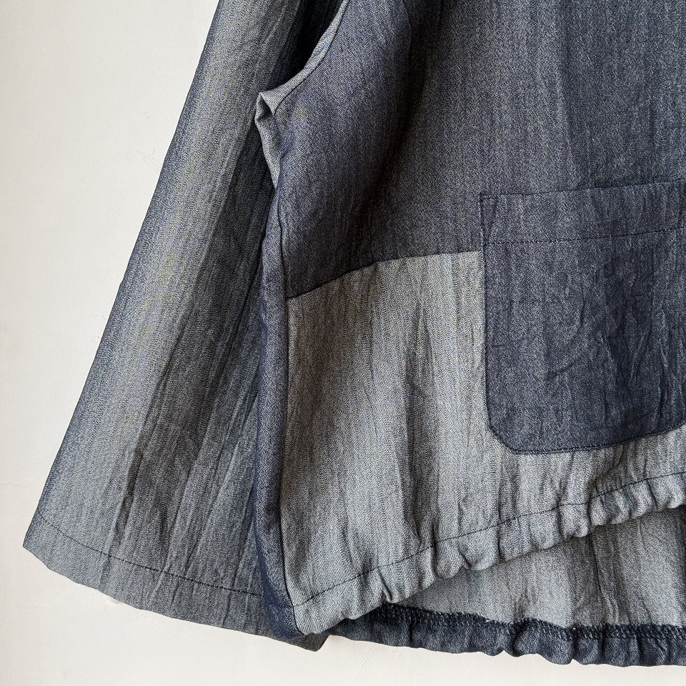 バイカラー アシンメトリー切り替えシャツ BPS-26191 [Bell Pony]