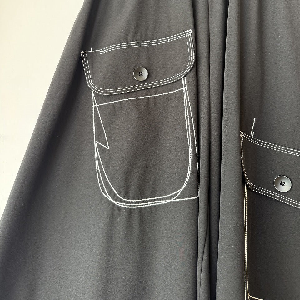 ステッチデザイン ワイドパンツ BPS-26076 [Bell Pony]