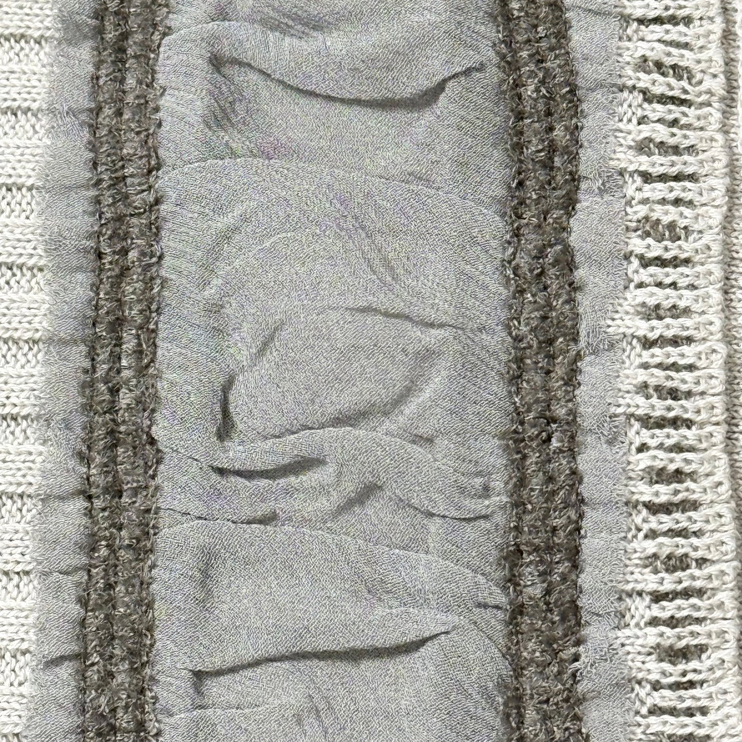 ジャガード×シフォン×布帛切り替え ニットカーディガン RY-241102SC [Yoshi Yoshi by pj]