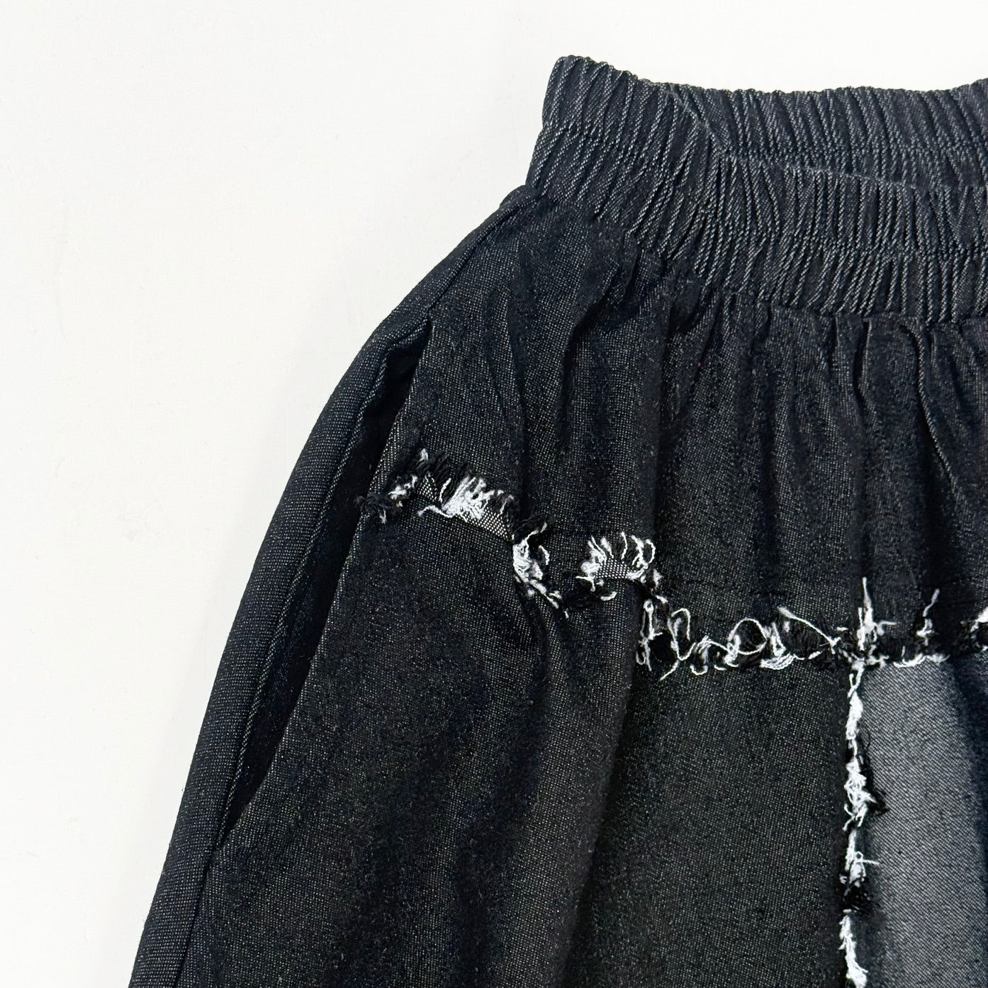 アシンメトリー切り替え デニム フレアロングスカート BPA-25062 [Bell Pony]