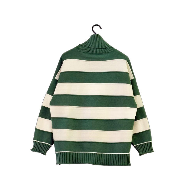 太ボーダー タートルネックセーター BPA-25645 [Bell Pony]