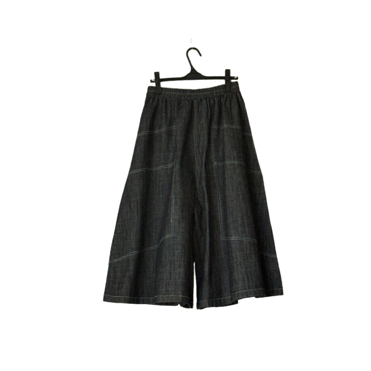 飾りステッチ デニムワイドパンツ BPA-25065 [Bell Pony]