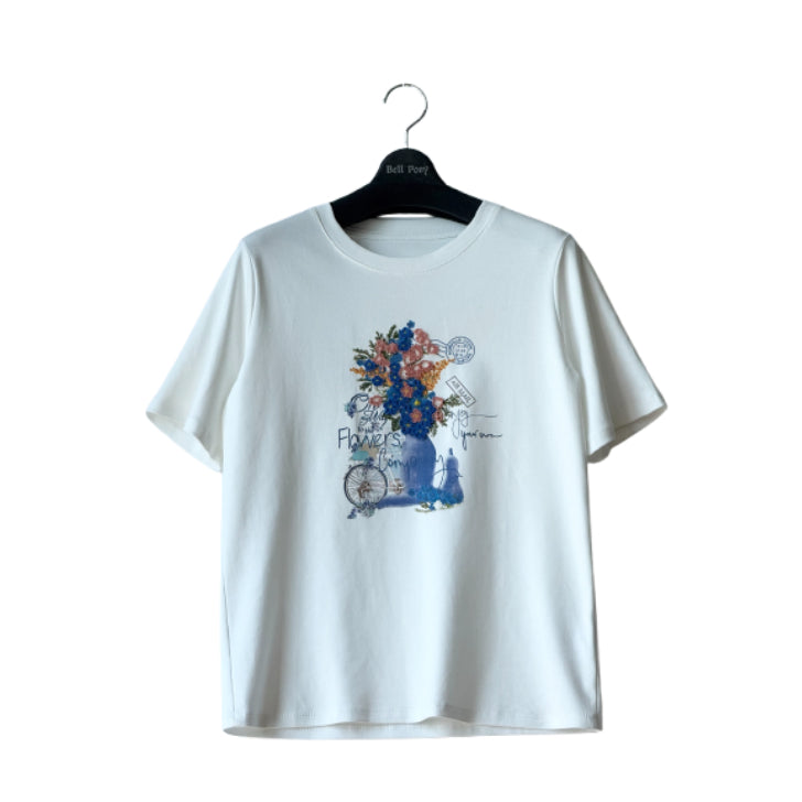 ラベンダー花柄刺繍ボタンアップシャツ axes femme｜彼岸花刺繍ショートシャツ | Rakuten Fashion(楽天