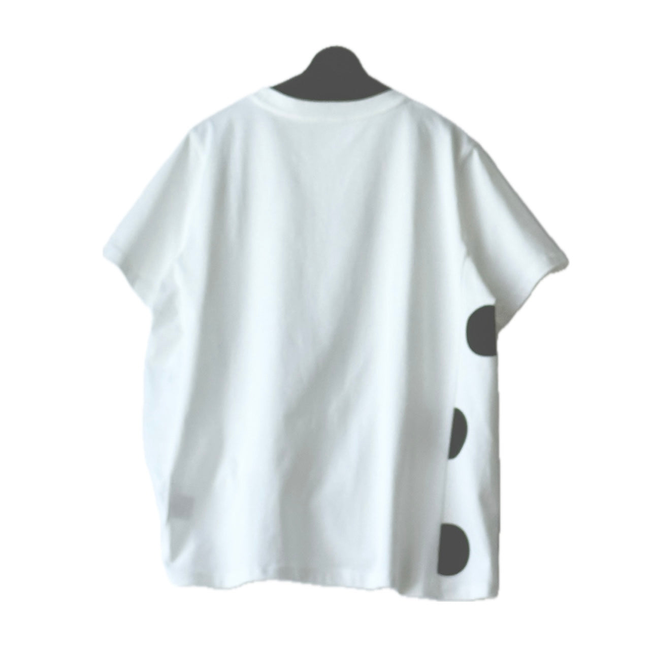 異素材切り替え ドットプリント+シャーリング デザインTシャツ 半袖 BPS-25241 [Bell Pony]