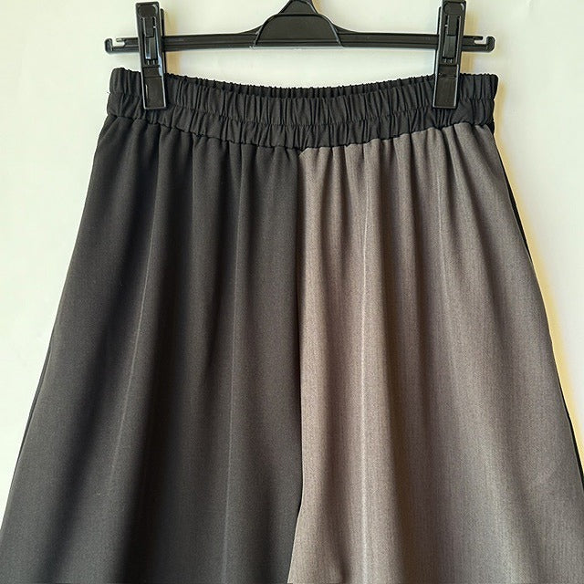 アシンメトリー切り替え バイカラー ワイドパンツ BPW-25525 [Bell Pony]