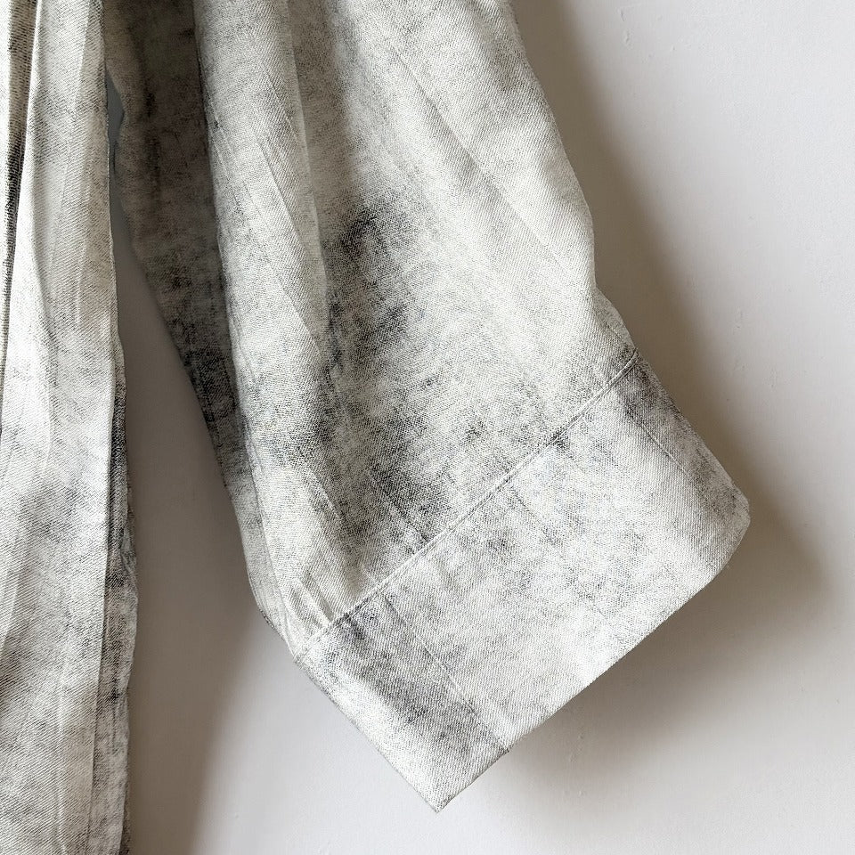 レイヤード風 異素材ドッキングプリントシャツ BPS-26111 [Bell Pony]