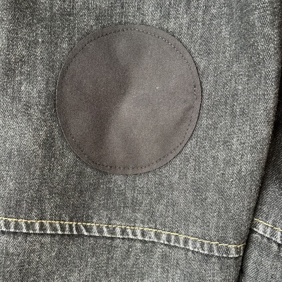 ドット柄 アップリケ デザイン ブラックデニム コクーンパンツ BPS-26060 [Bell Pony]