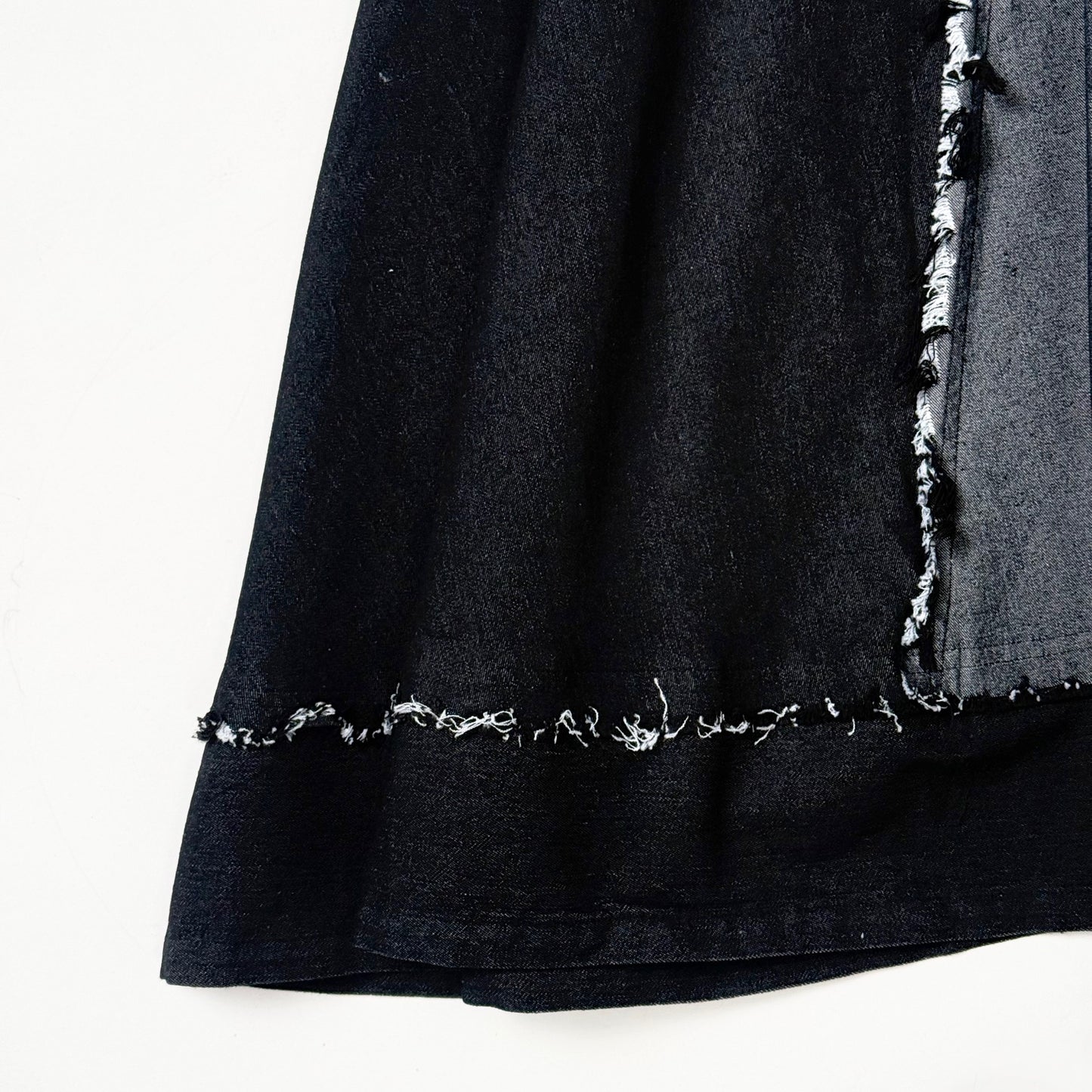 アシンメトリー切り替え デニム フレアロングスカート BPA-25062 [Bell Pony]