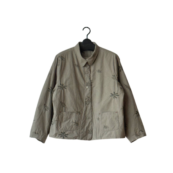 刺繍ボタニカルキルティングジャケット BPW-25648 [Bell Pony]