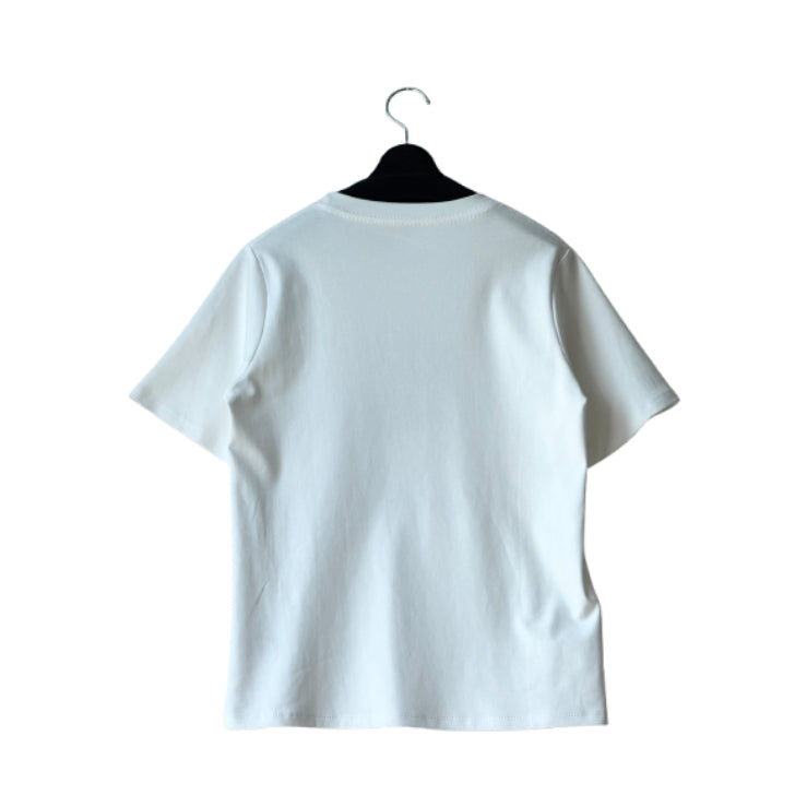 花柄 立体刺繍×プリント Tシャツ 半袖 BPS-25538 [Bell Pony]