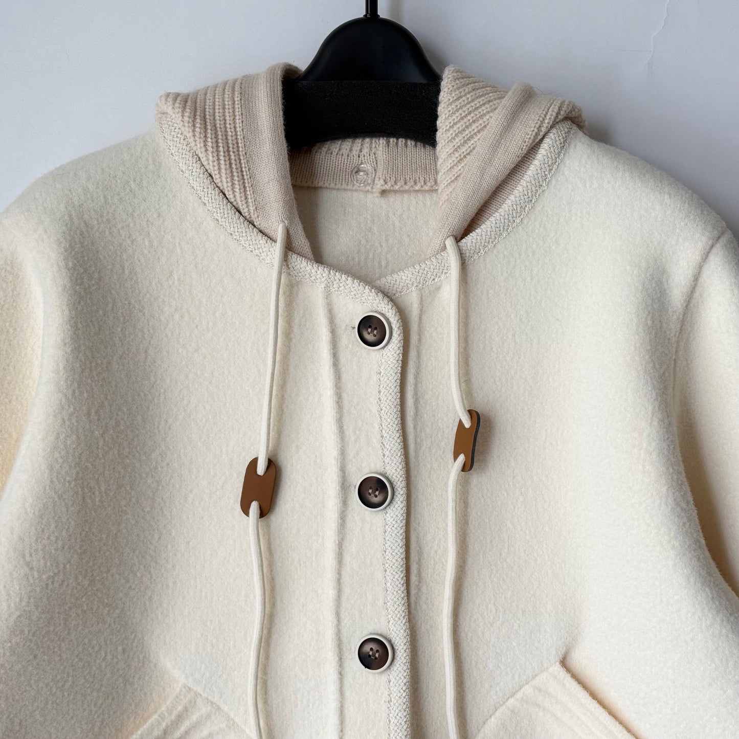 ニットフード付き ニットカーディガン BPW-25577 [Bell Pony]