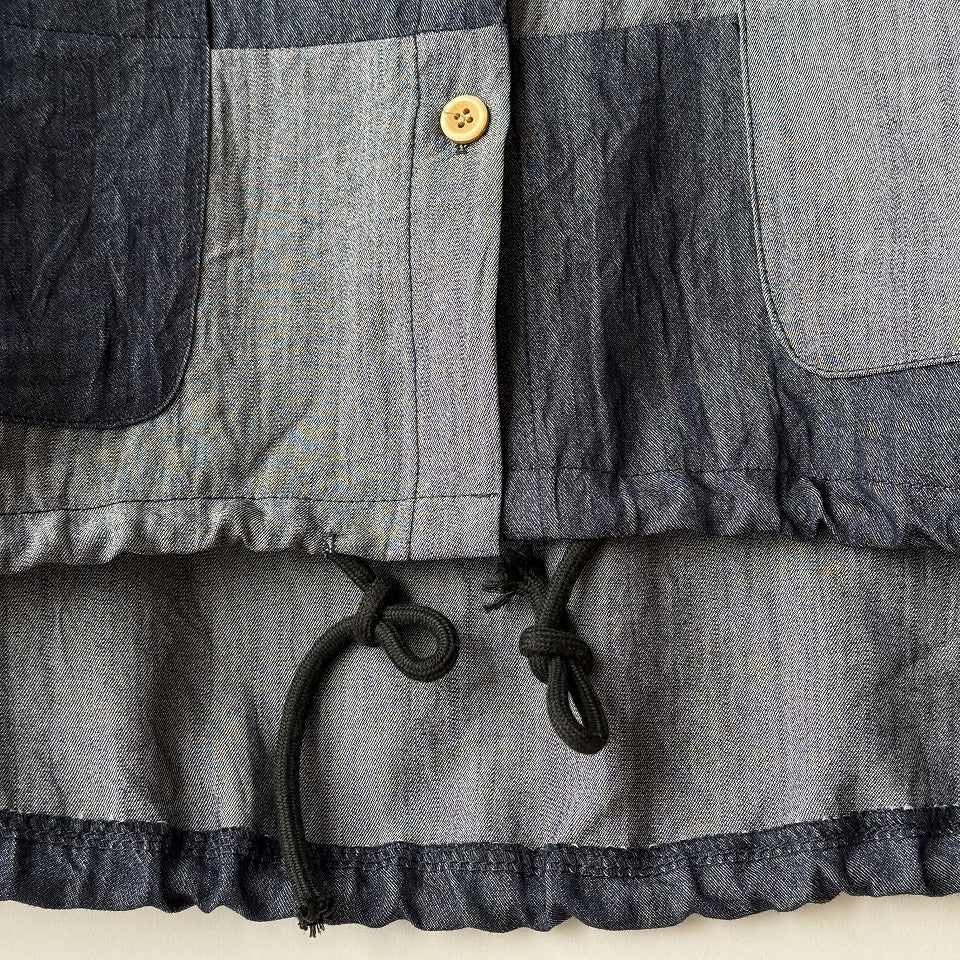 バイカラー アシンメトリー切り替えシャツ BPS-26191 [Bell Pony]