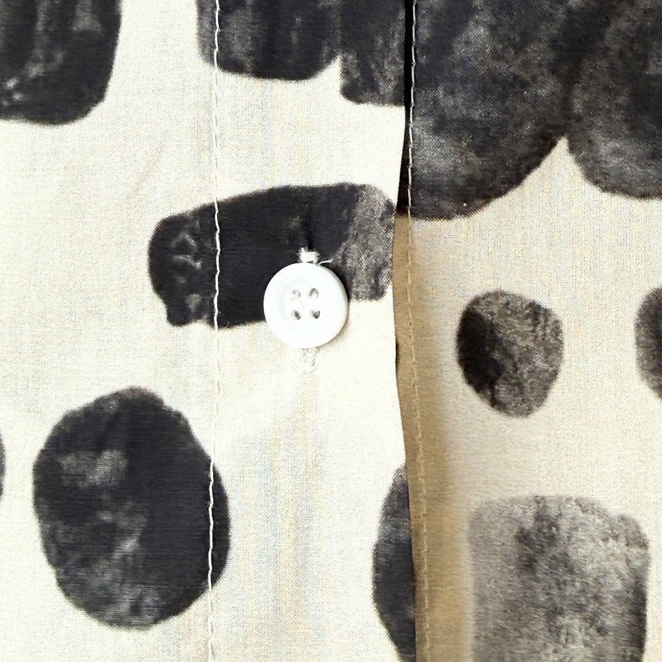 アート柄 モノトーンプリントシャツ BPS-26802 [Bell Pony]