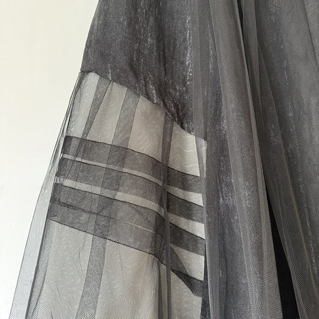 チュール2枚重ね ロングスカート BPS-26030  [Bell Pony]