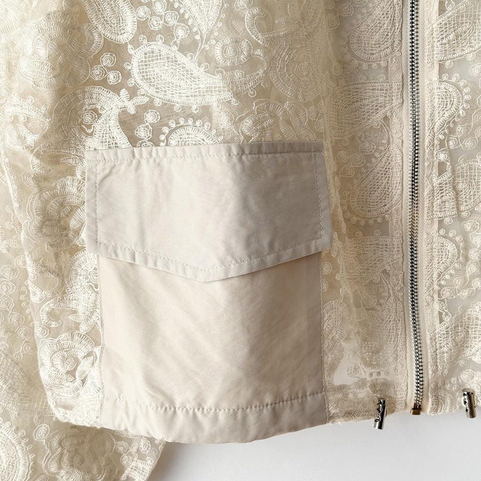 異素材ドッキングレースブルゾン BPS-26168 [Bell Pony]