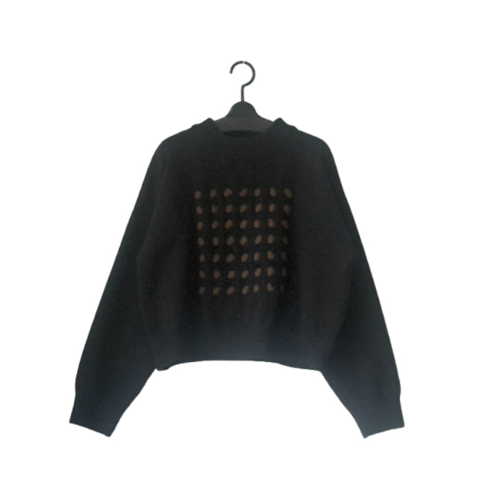 水玉柄 ニットセーター BPW-25501 [Bell Pony]