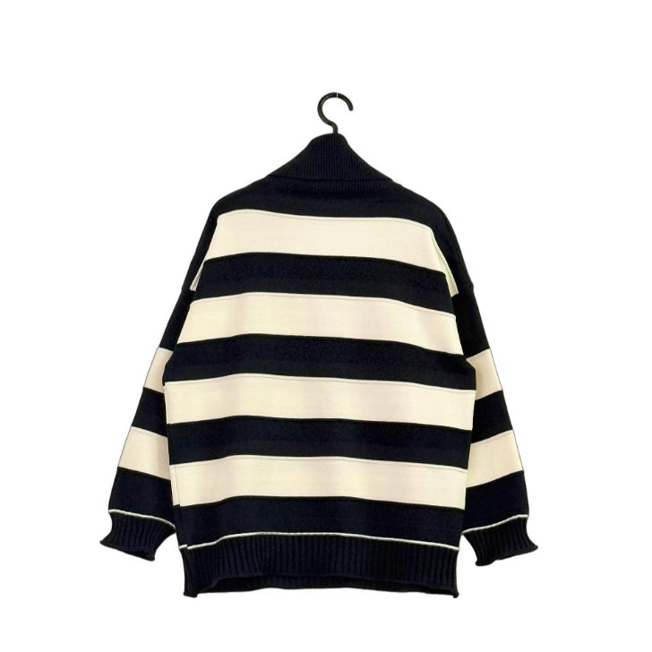 太ボーダー タートルネックセーター BPA-25645 [Bell Pony]