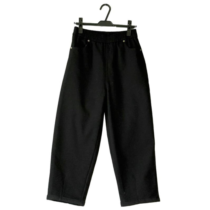 フロントダーツ入り 裏起毛 ワイドパンツ BPW-25683 [Bell Pony]