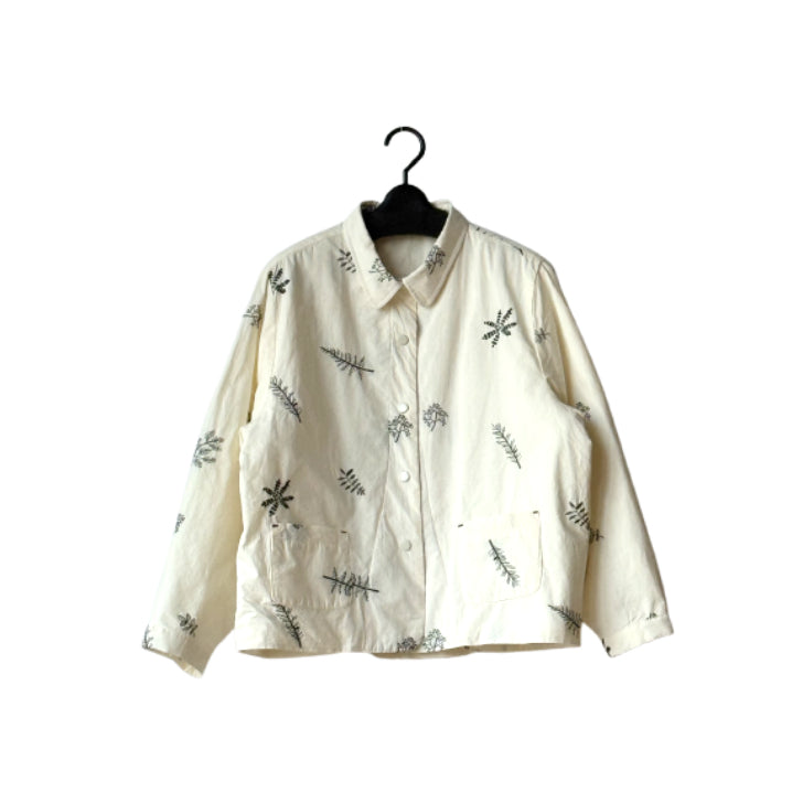 刺繍ボタニカルキルティングジャケット BPW-25648 [Bell Pony]