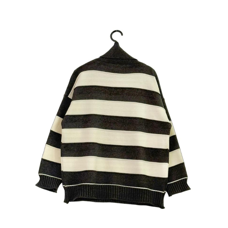 太ボーダー タートルネックセーター BPA-25645 [Bell Pony]