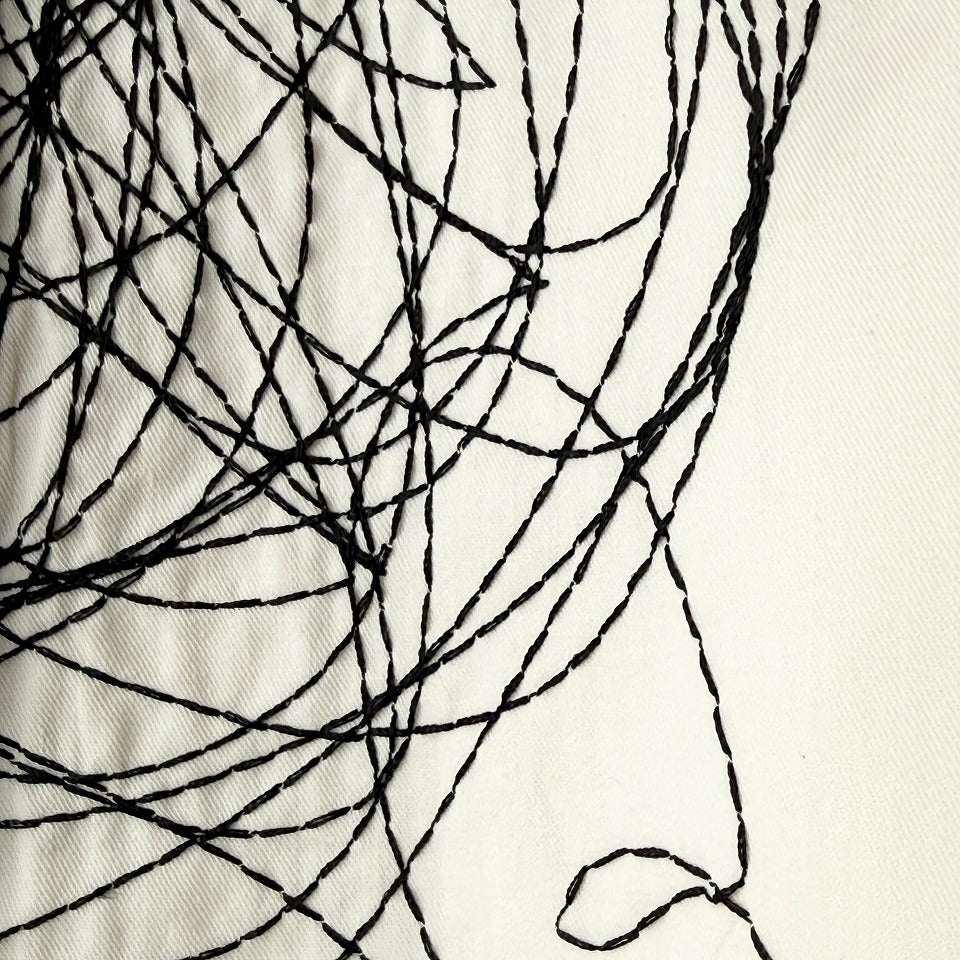 ステッチ刺繍 アートデザイン コットンシャツ BPS-26048 [Bell Pony]