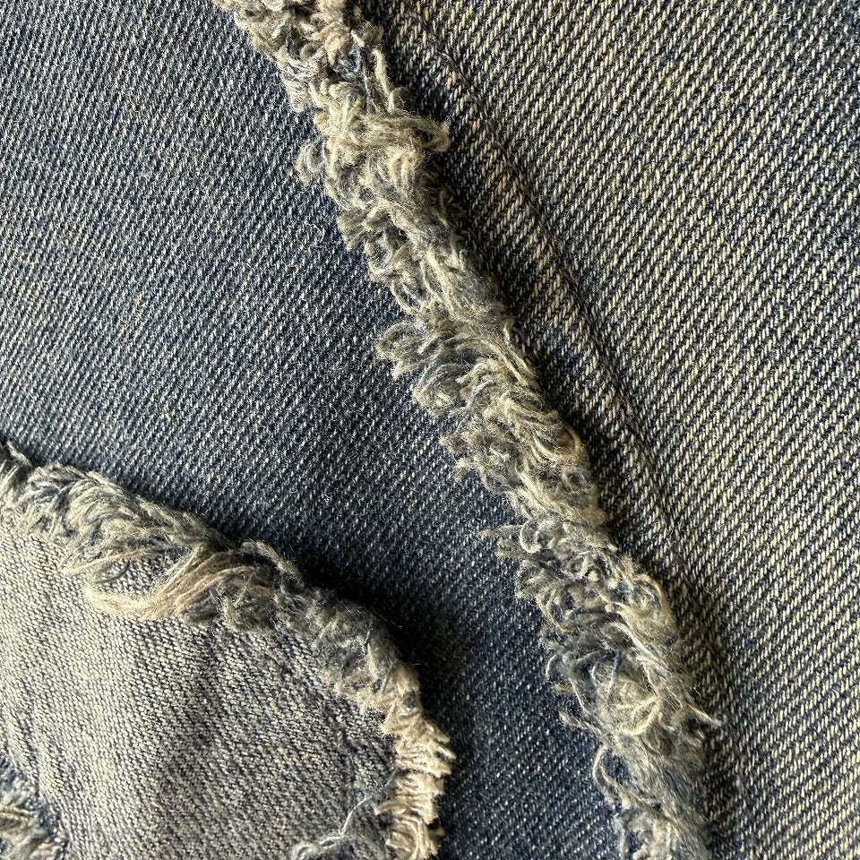 アップリケ刺繍 デニムワイドパンツ BPS-26147 [Bell Pony]