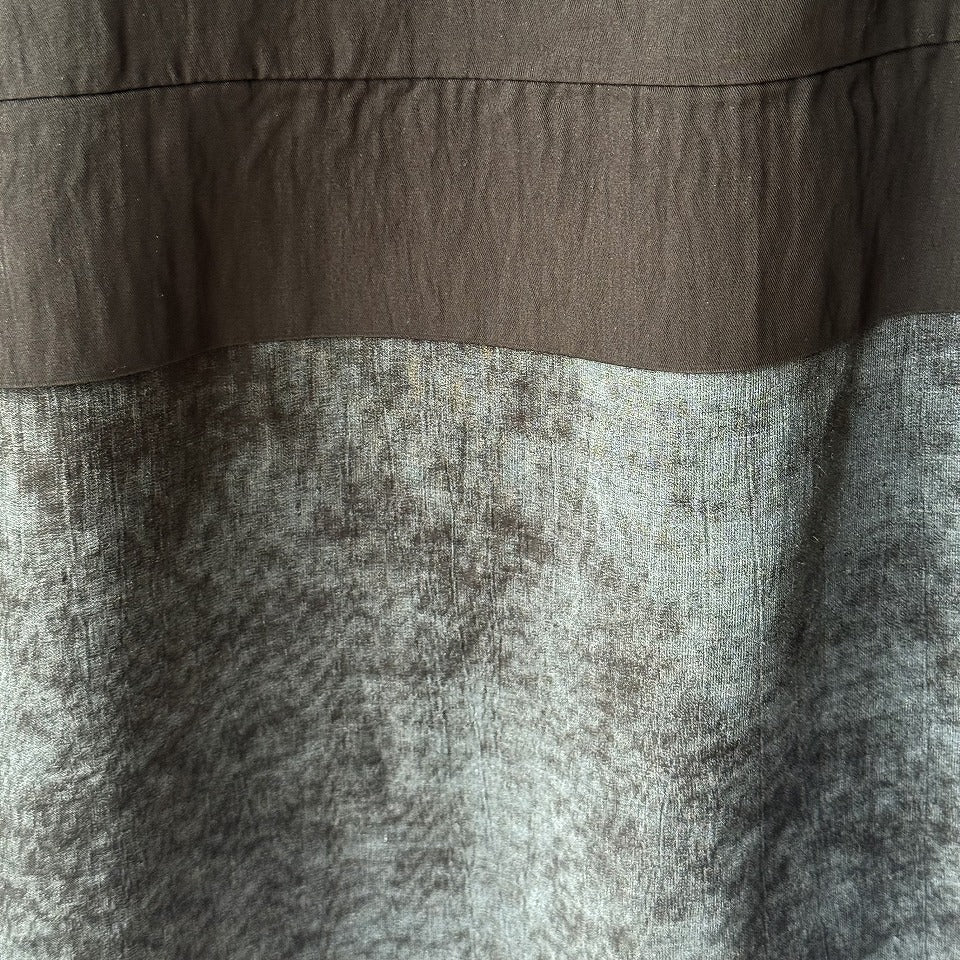 レイヤード風 異素材ドッキングプリントシャツ BPS-26111 [Bell Pony]