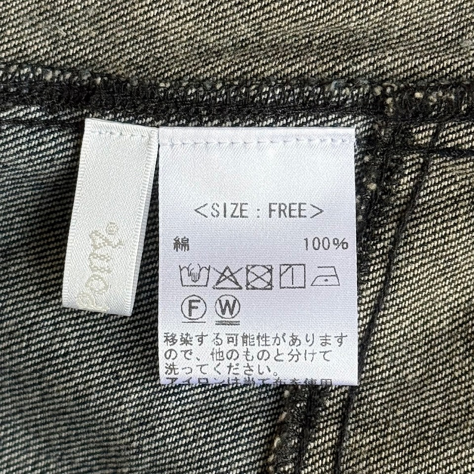 アシンメトリー切り替え パッチワーク デニムオーバーオール  BPW-25543 [Bell Pony]