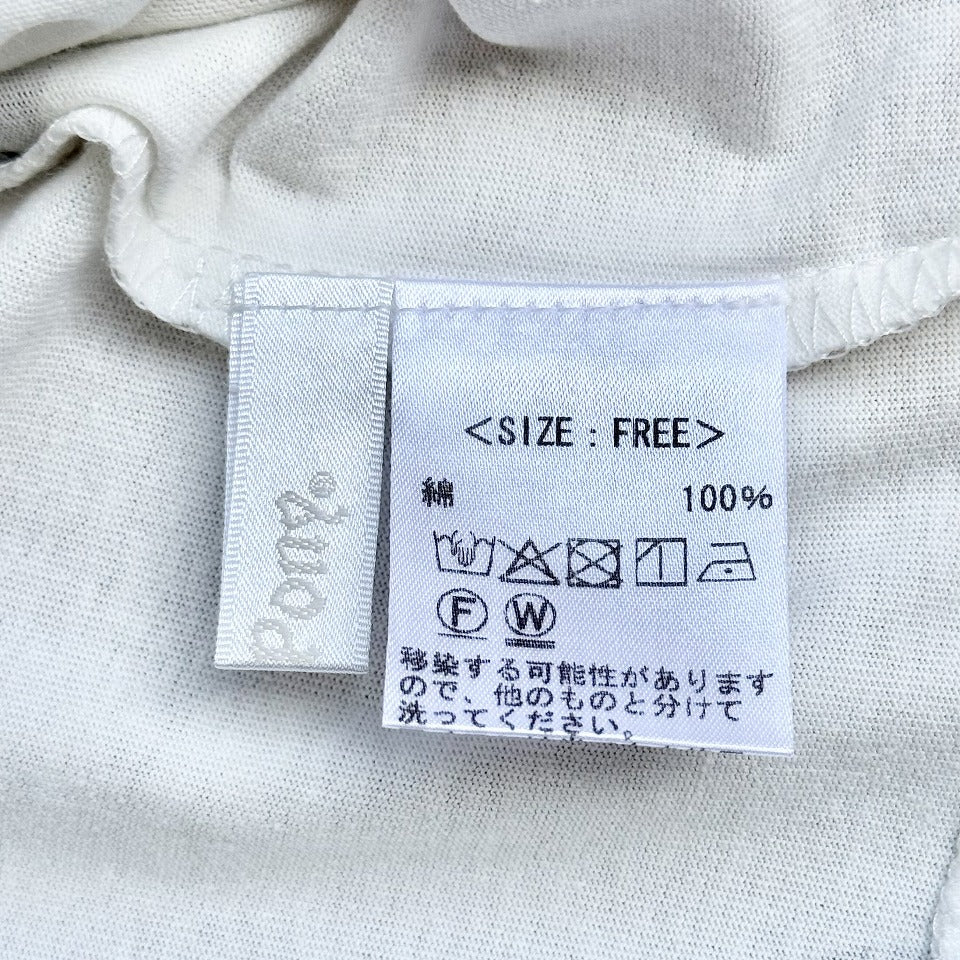 水玉ドット×無地 アシンメトリー切替え Tシャツ BPS-26647 [Bell Pony]