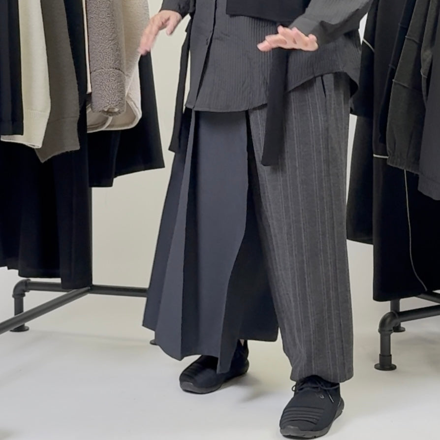 巻きスカート風 ワイドパンツ BPW-25660 [Bell Pony]