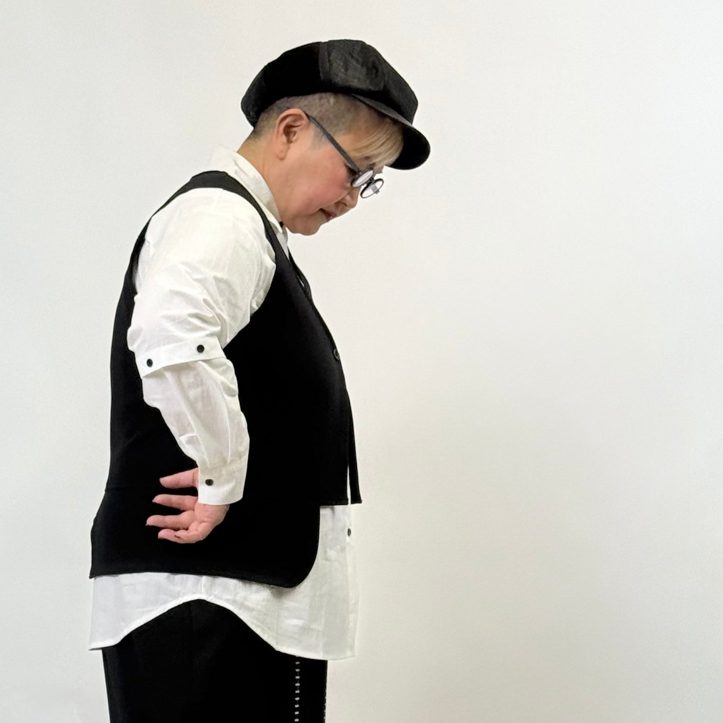 デザインベスト＋長袖シャツ 2点セット BPW-25549 [Bell Pony]