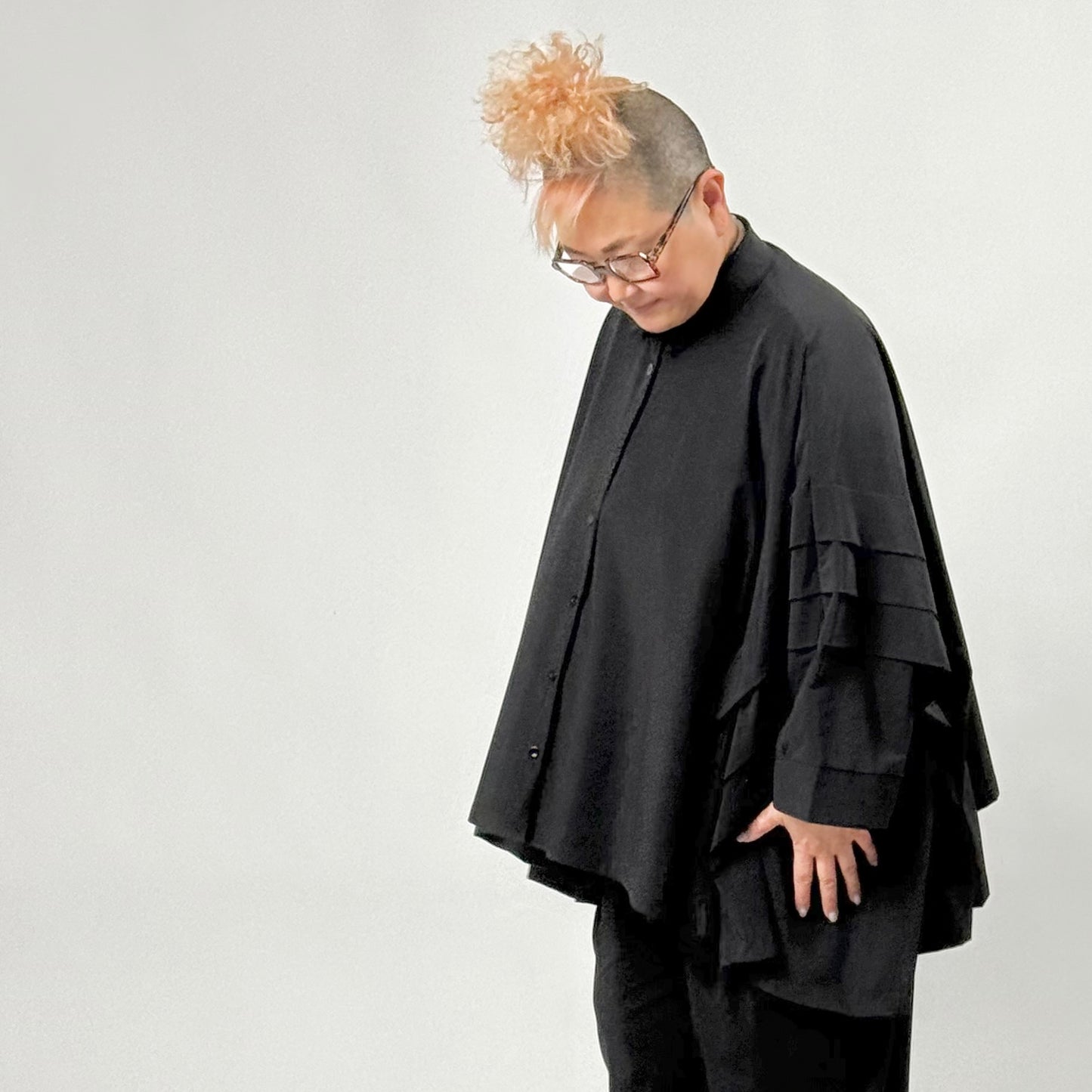 ドルマン タックデザイン オーバーシャツ BPS-26080 [Bell Pony]