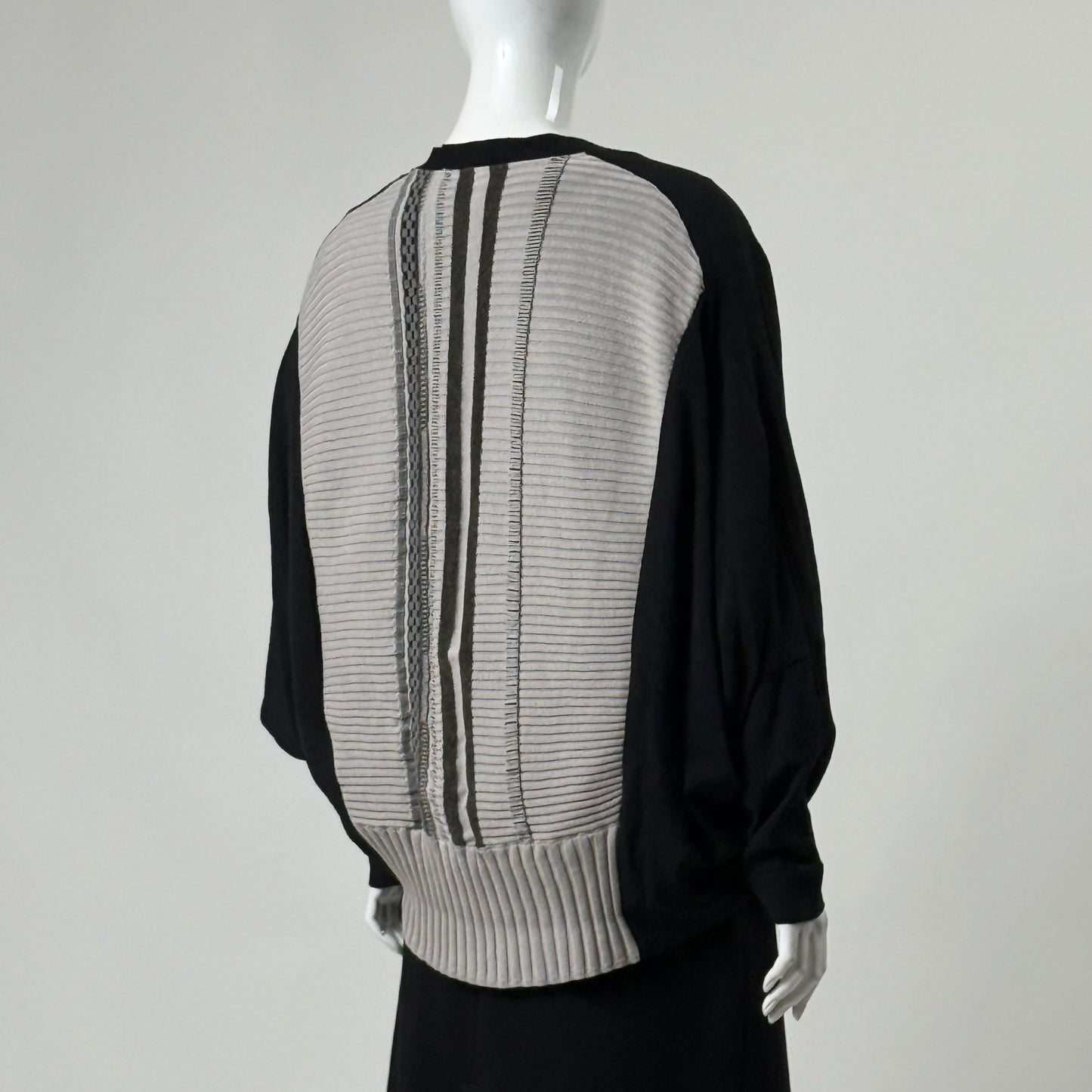 ジャガード×シフォン×布帛切り替え ニットカーディガン RY-241102SC [Yoshi Yoshi by pj]