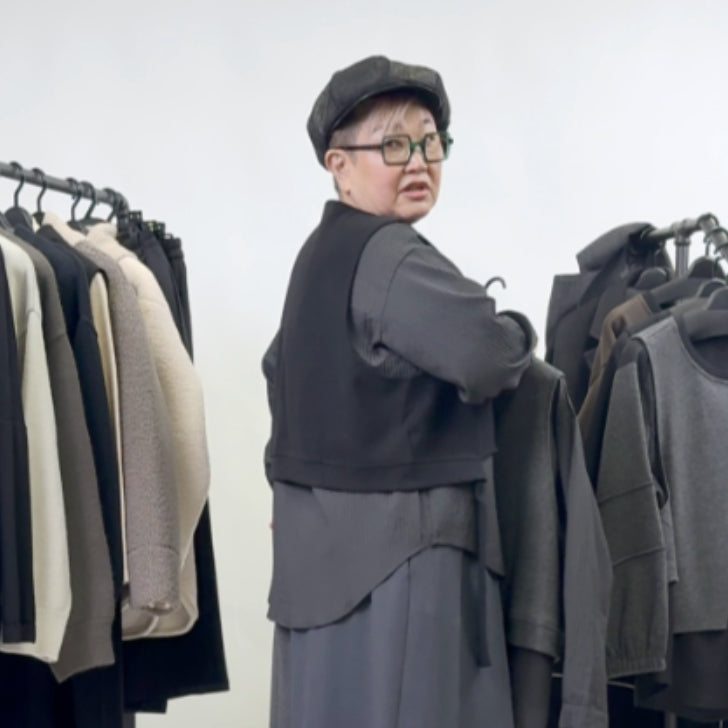 レイヤード風 異素材ドッキングシャツ BPW-25548 [Bell Pony]