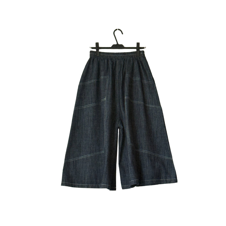 飾りステッチ デニムワイドパンツ BPA-25065 [Bell Pony]