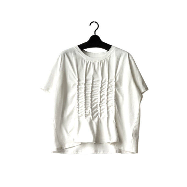 ギャザーデザイン Tシャツ BPS-26635 [Bell Pony]