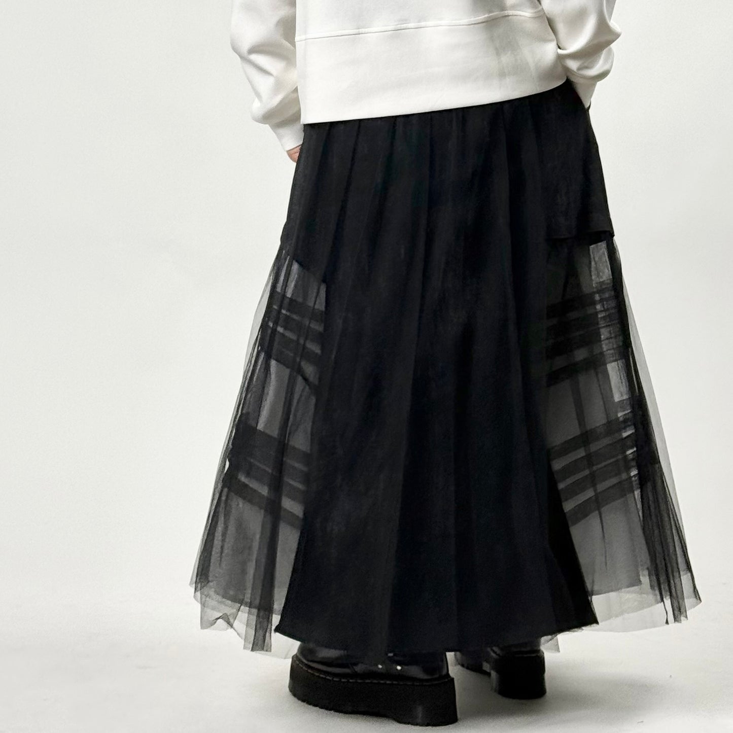 チュール2枚重ね ロングスカート BPS-26030  [Bell Pony]