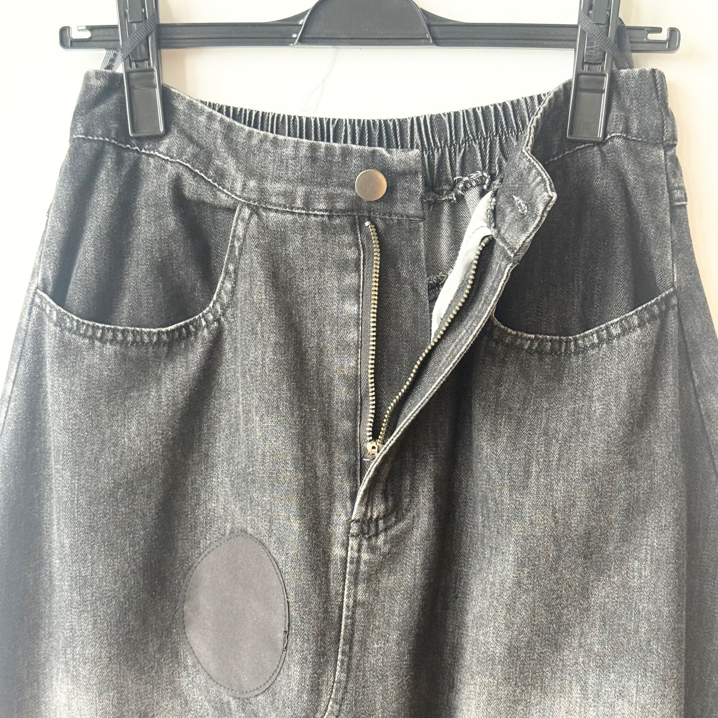 アシンメトリー デニムスカート ロング丈 BPA-25063 [Bell Pony]